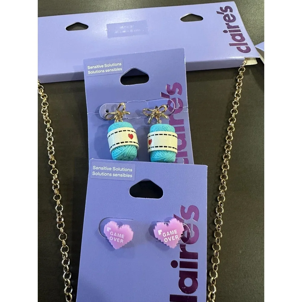 Claire's Kids Valentine‎ Jewelry Set Necklaces Bracelets Earrings